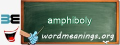 WordMeaning blackboard for amphiboly